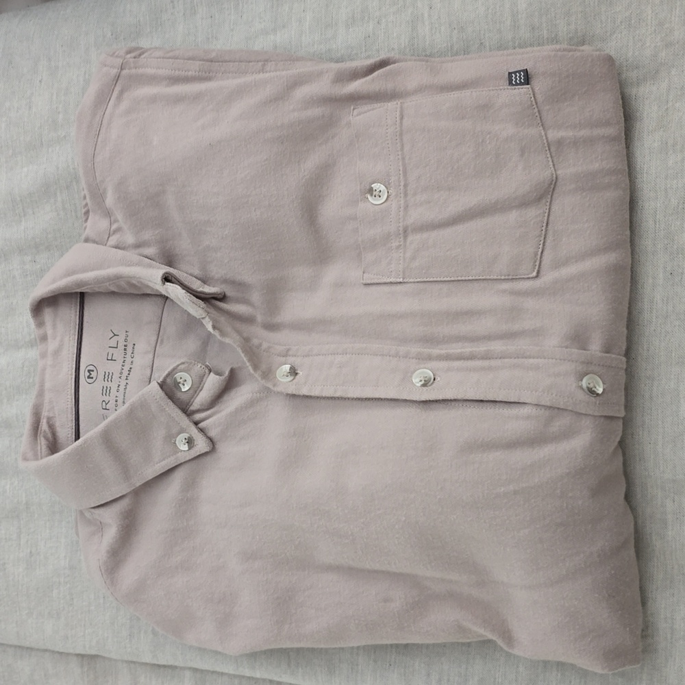 Taupe Free Fly bamboo blend flannel